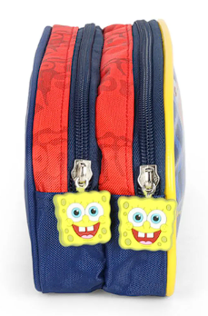 Mochila Infantil Rodinha Bob Esponja com Lancheira e Estojo