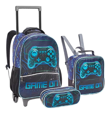 Kit Mochila Infantil Rodinha Game On